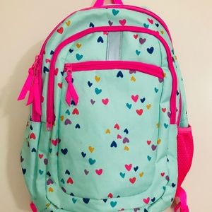 Girl Mint Color and colorfulbhearts school bagpack